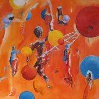 Orange_Acryl_50x70cm